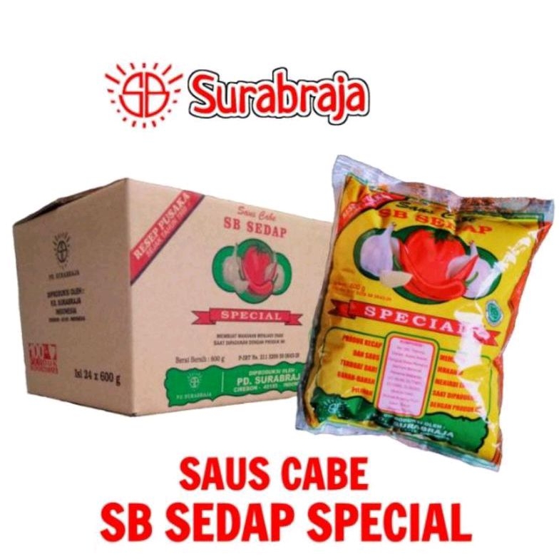 

Saos sambal pedas sedap spesial Surabraja