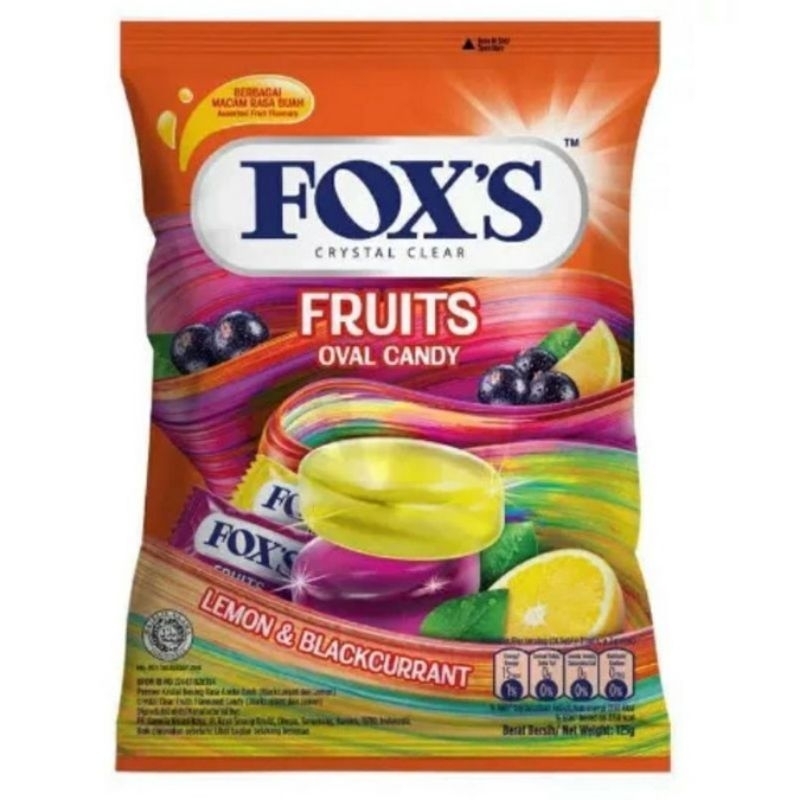 

Permen Fox / Permen Foxs Oval Fruits Kemasan Bag 125 gram