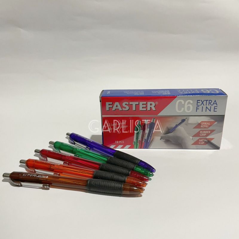 

(PACK) Bolpen Faster C6 0.7 / Pulpen Faster C6 0.7 / Bolpoin Faster C6 0.7 (Pak)