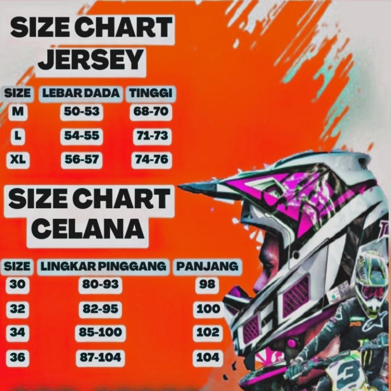 Jersey Set Pants Biker Motocross Jerset Cross Traill