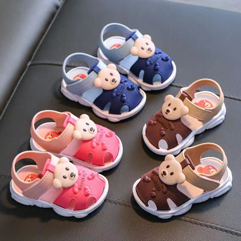 Habenkids - Sandal Import Jelly Bayi Cowok Cewek Karakter Beruang Lucu 808