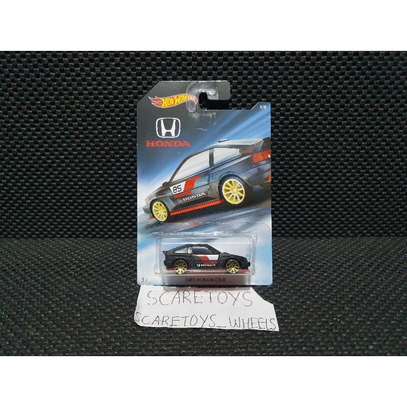 hot wheels 1985 honda crx hitam black honda series