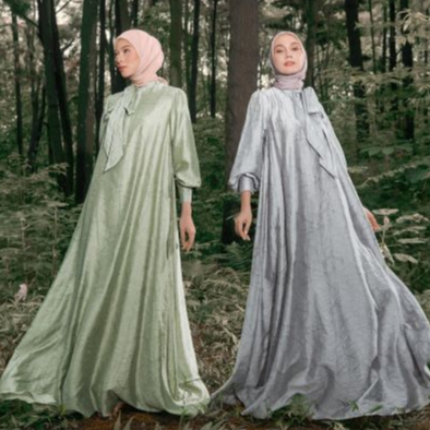 Alzena Dress - Aloe Misty Grey Hazel - Size XS S M L XL - Heaven Lights HL