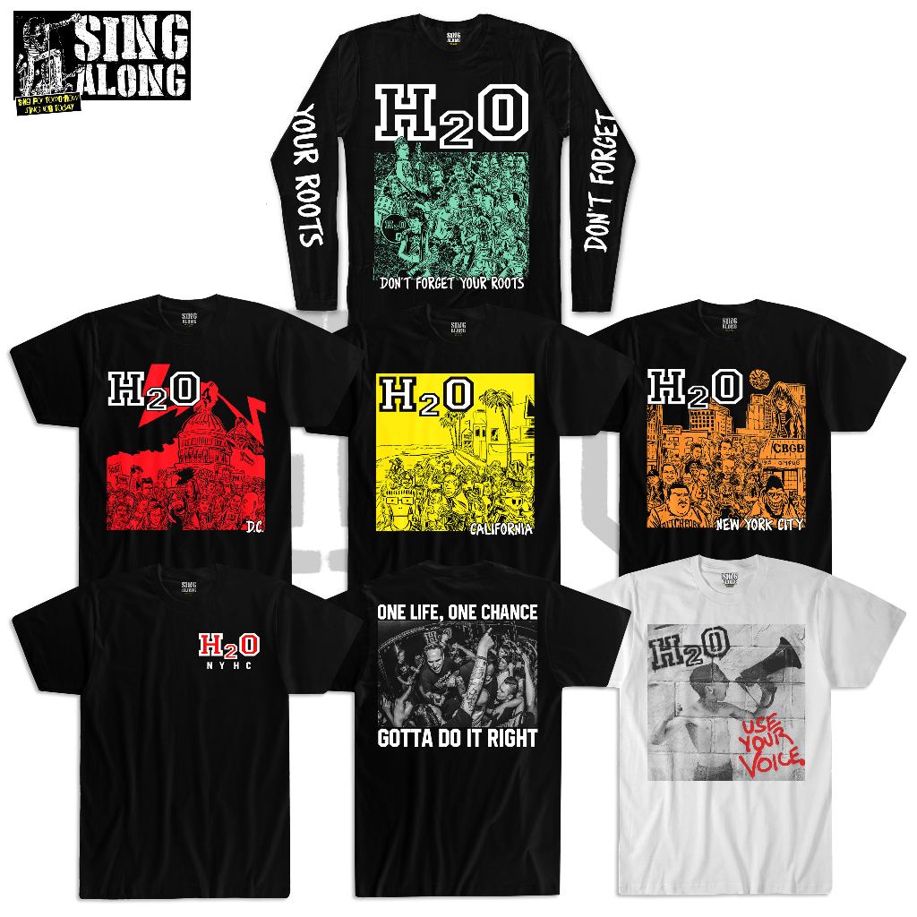 KAOS BAND H2O / T SHIRT H2O / UNISEX H2O T-SHIRT HARDCORE