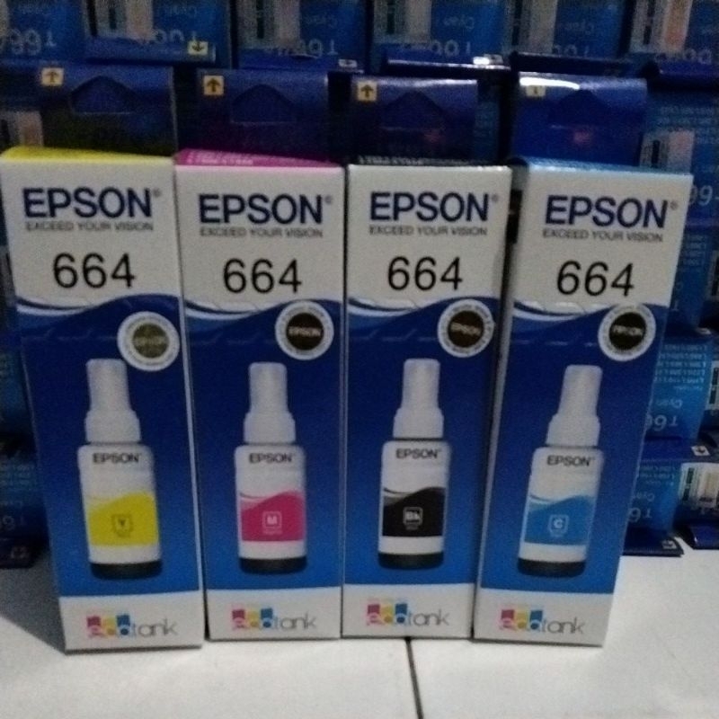 Tinta epson 664 kemasan baru new