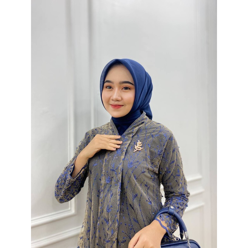 PB Prilly Busana - ZALIHA VOL.2 TUNIK KEBAYA TILE BORDIR - ATASAN MALAYSIA - BLOUSE PESTA MELAYU - TUNIK MEWAH