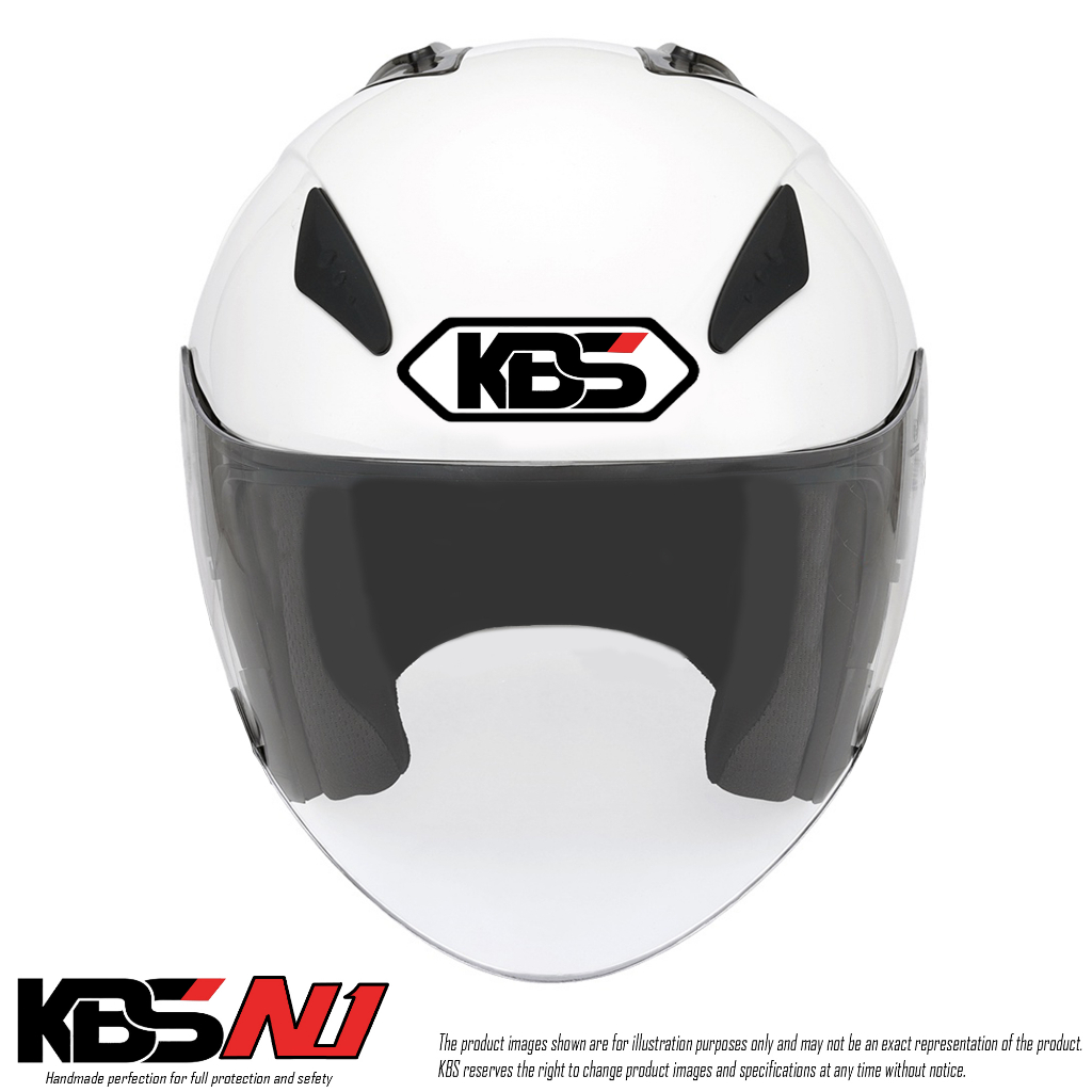 Helm Half Face KBS KYOTO BLACK GLOSY / Kaca Bening Helm Pria Dan Wanita Dewasa COD