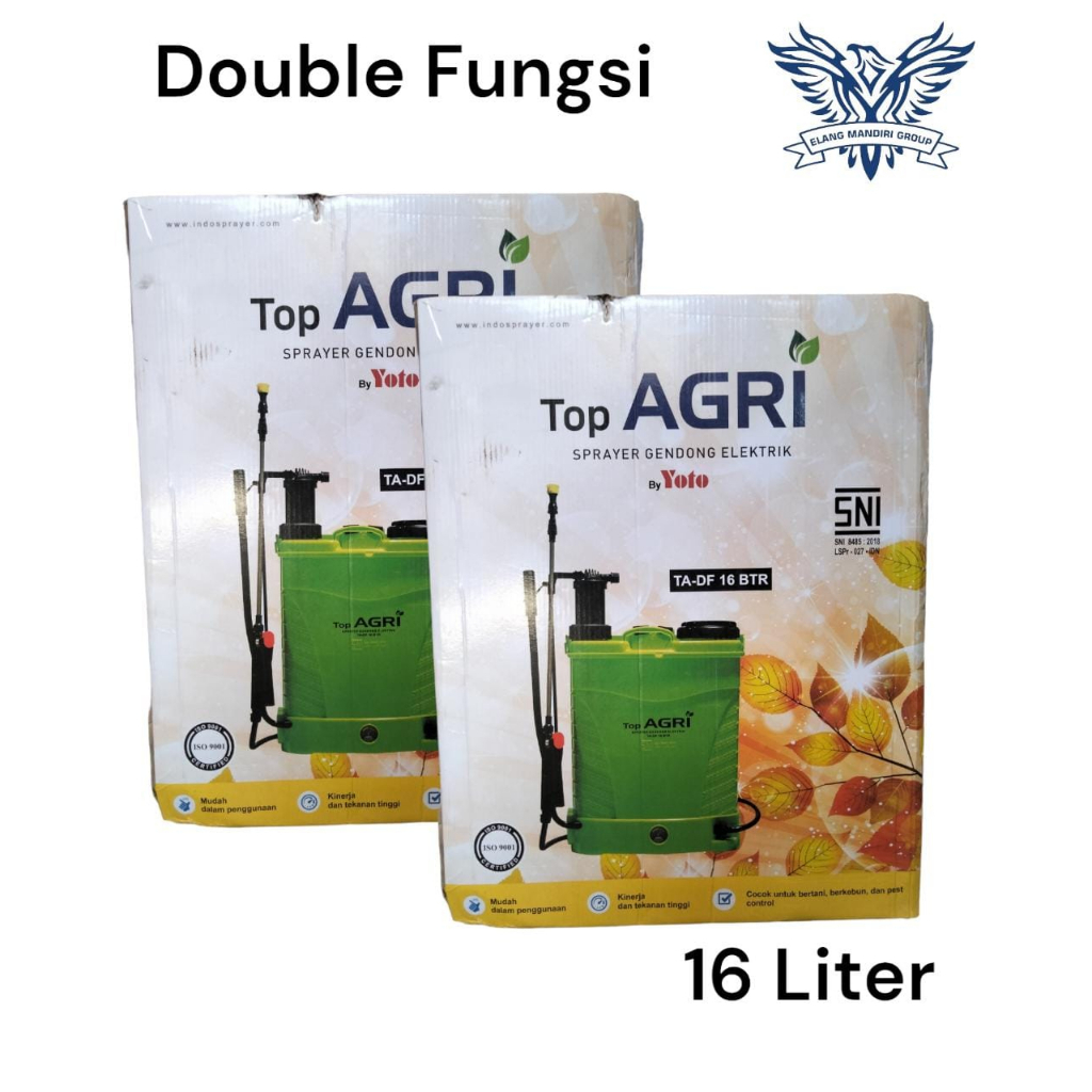 TOP AGRI Battery Sprayer Double Fungsi TA-DF 16 BTR MANUAL &amp; AUTO