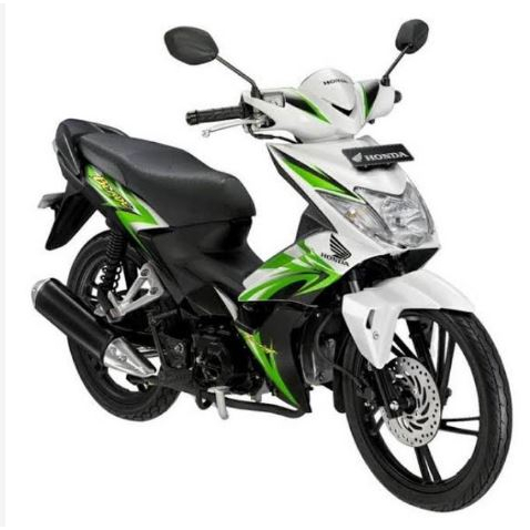 striping sticker lis body honda blade old lama 110 r thn 2010 2011 putih hijau