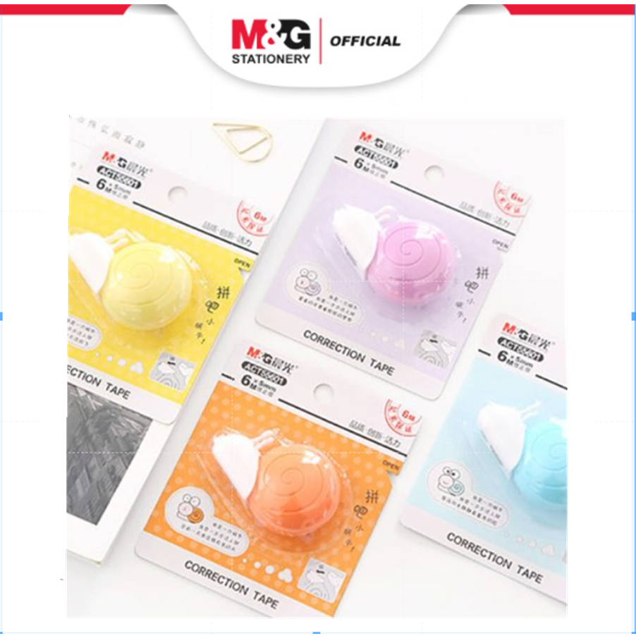 

M&G Correction Tape /Tip Ex Kertas Pita Koreksi Unik Lucu Cute mini Cat's Paw dan Bentuk Siput Snail