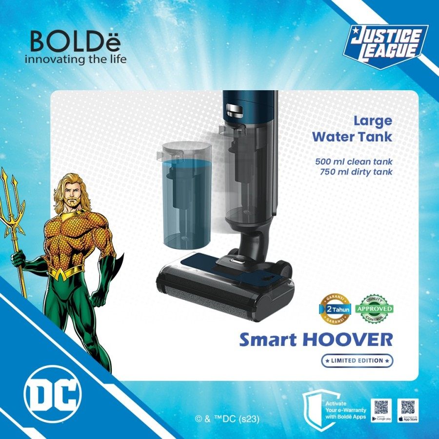 BOLDe SMART HOOVER AQUAMAN EDITION - Cordless Vacuum Voice Command Assistant