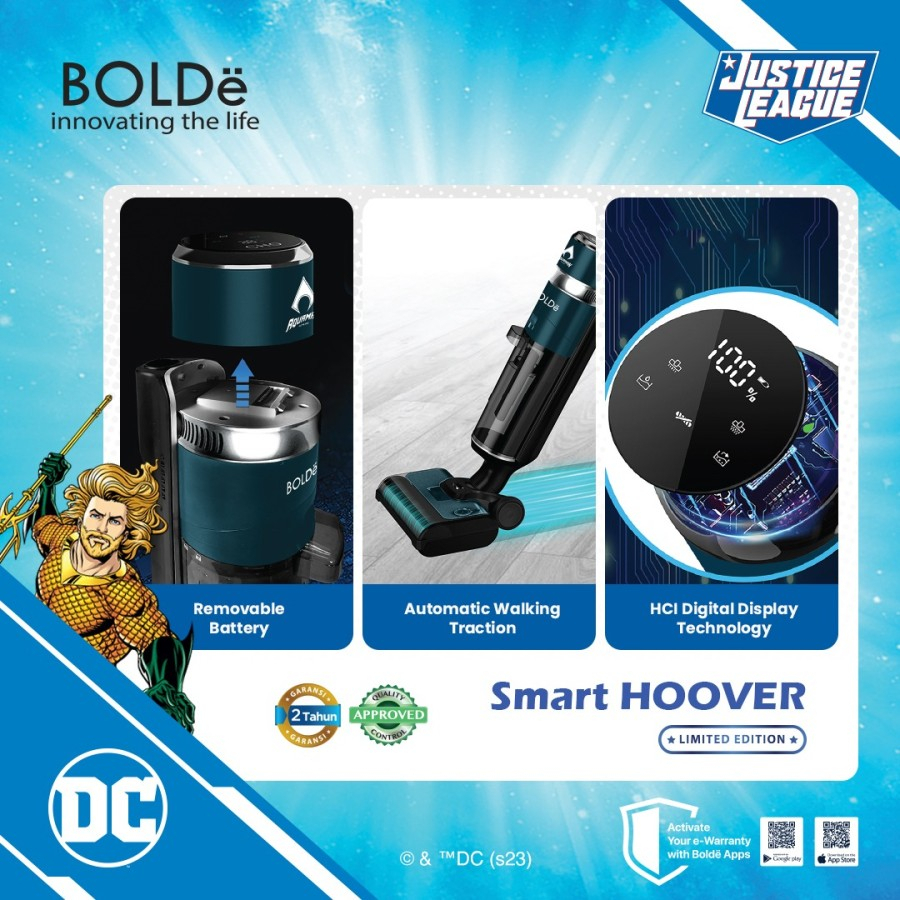 BOLDe SMART HOOVER AQUAMAN EDITION - Cordless Vacuum Voice Command Assistant