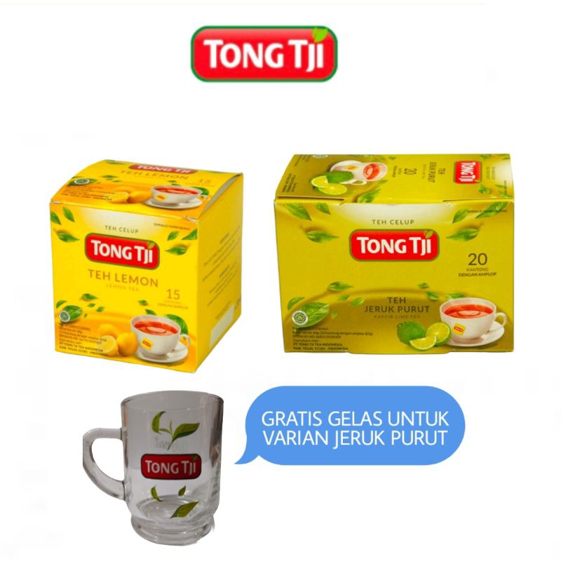 TEH CELUP TONG TJI Jeruk Purut Gratis Gelas | Lemon Tea
