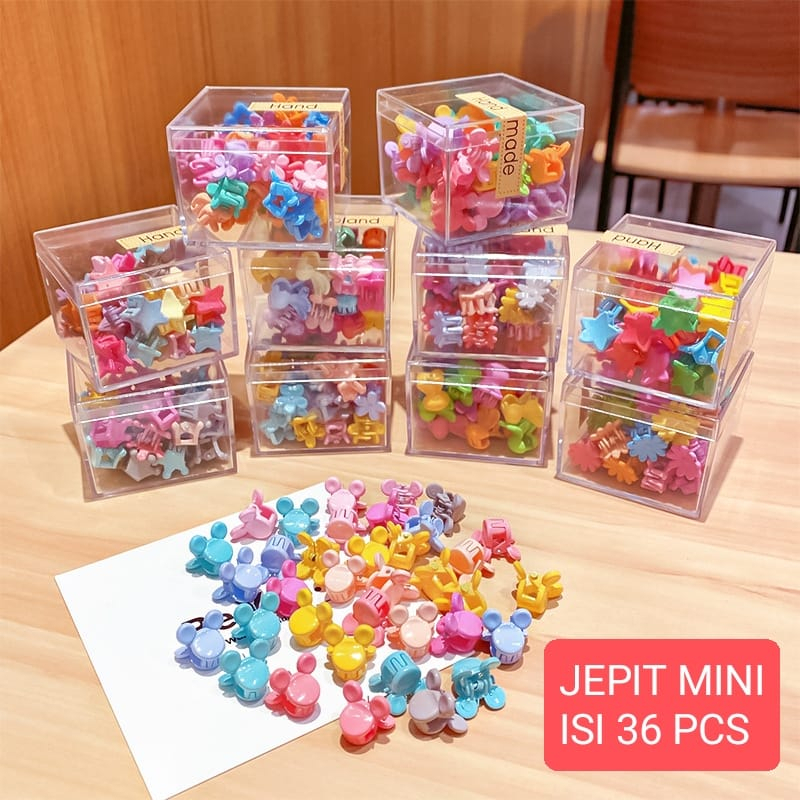 JEPIT MINI ISI 36 PCS JEPIT PONI JEPITAN RAMBUT LUCU FASHION AKSESORIS RAMBUT KOREA