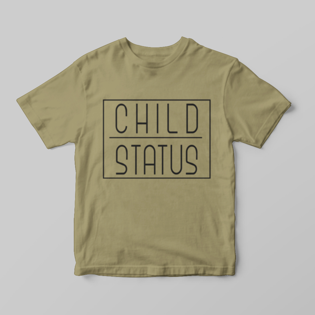 Kaos Anak Child Status - Atasan Anak Laki Laki dan Perempuan