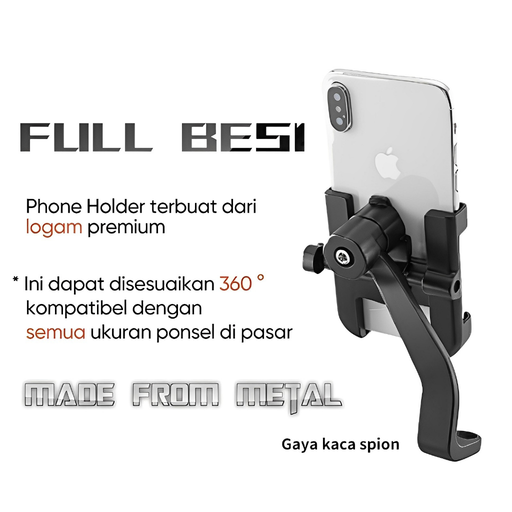 HOLDER HP MOTOR / HOLDER HP SPION MOTOR BAHAN PLASTIK PHONE HOLDER/STANG/VIDICI