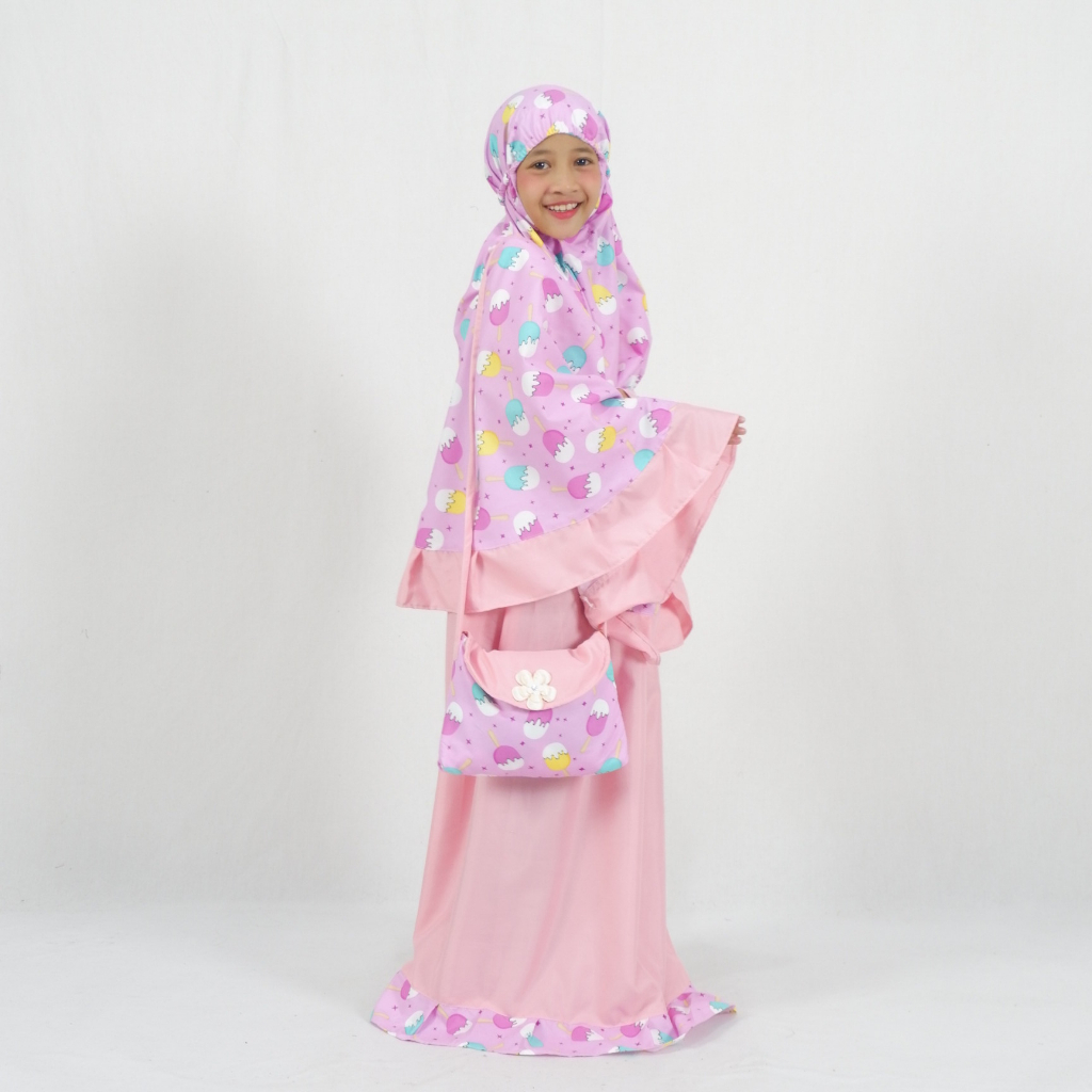 MUKENA ANAK KARAKTER MOTIF CANTIK DAN LUCU