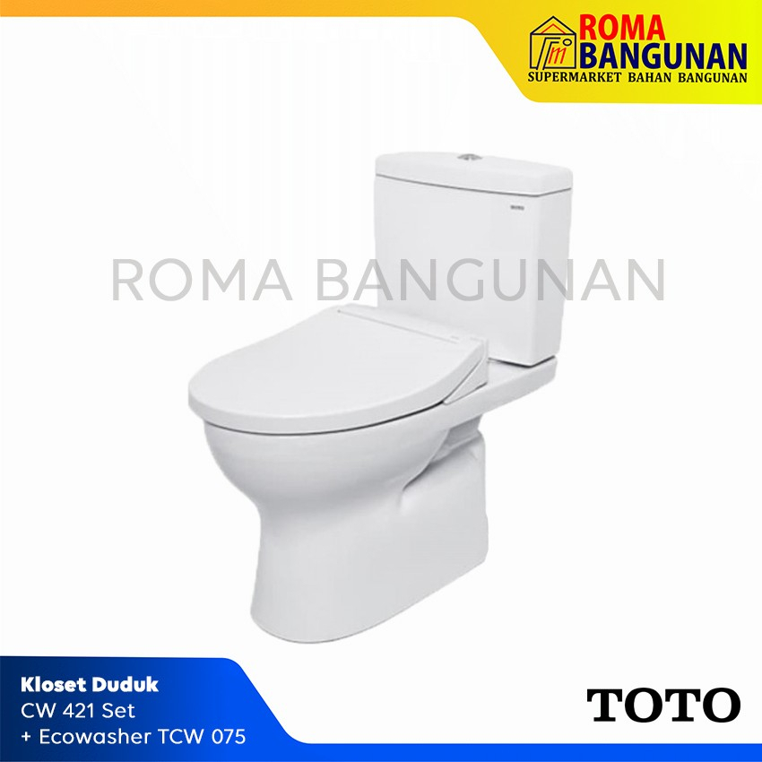 Toto Closet Duduk / Kloset Duduk Putih CW4 21 set standard CW 421 J eco washer