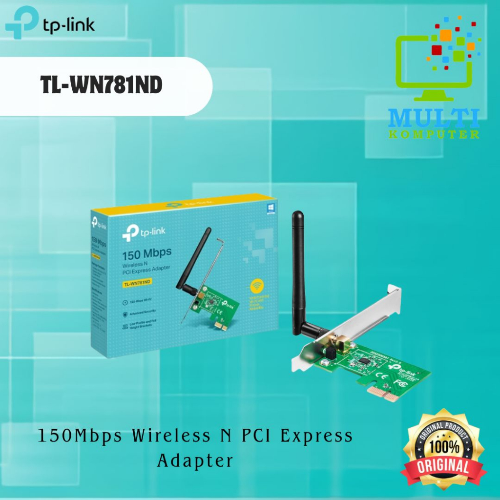 TP-Link 150 Mbps Wireless N PCI Express Adapter - TL-WN781ND