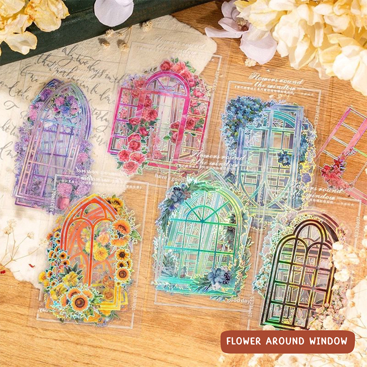 

Bullet Journal Kit I (5 pcs) Flower Around Window ~ Decorative Sticker