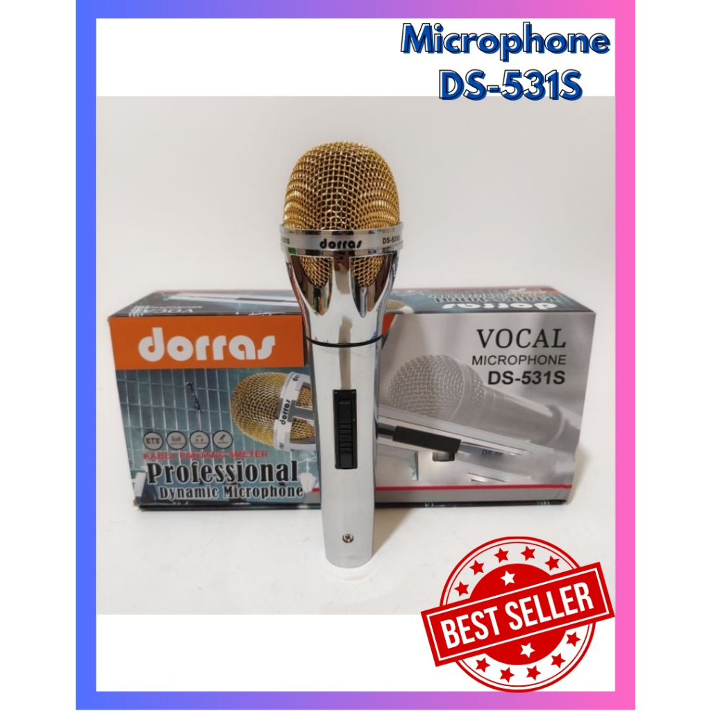 Microphone Kabel Profesional Dorras DS-531s Microphone Karaoke Bergaransi