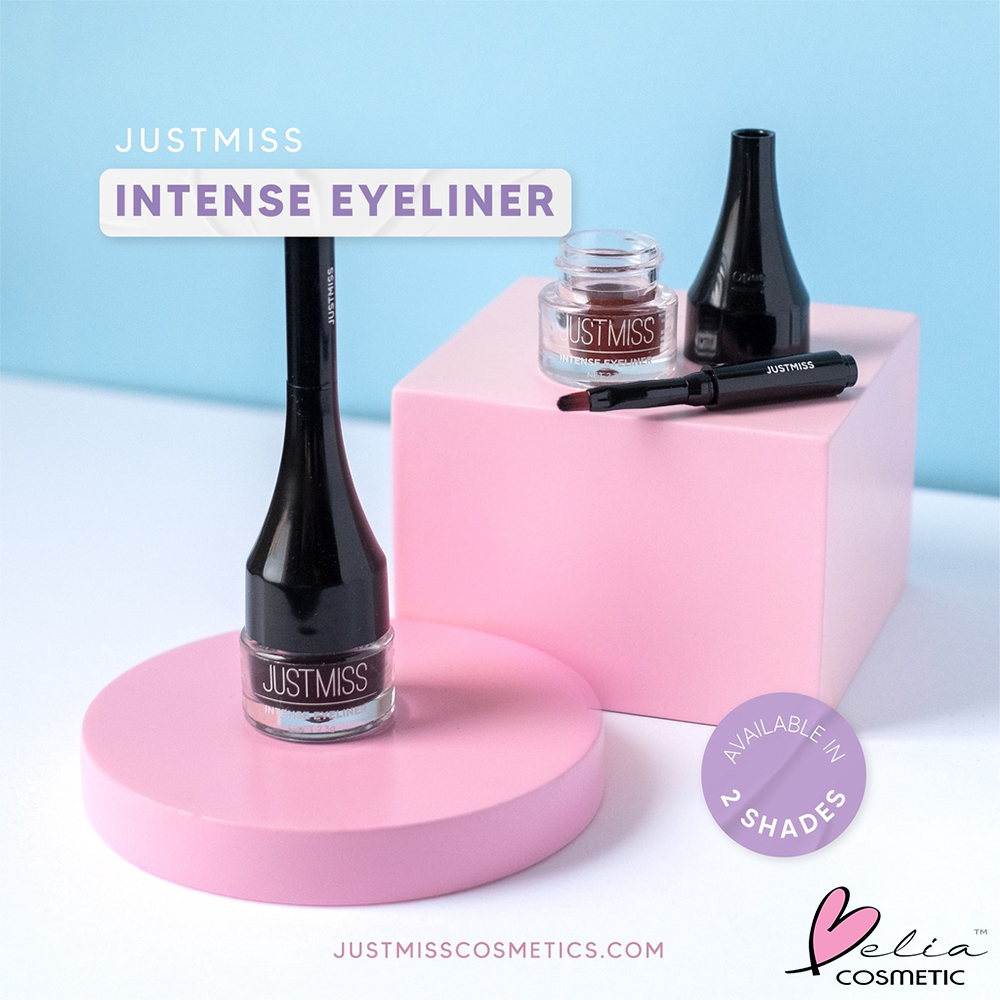 ❤ BELIA ❤ JUST MISS Eyeliner Gel Tahan Air Dengan Aplikator 2.3g Intense Eyeliner With Brush | BPOM