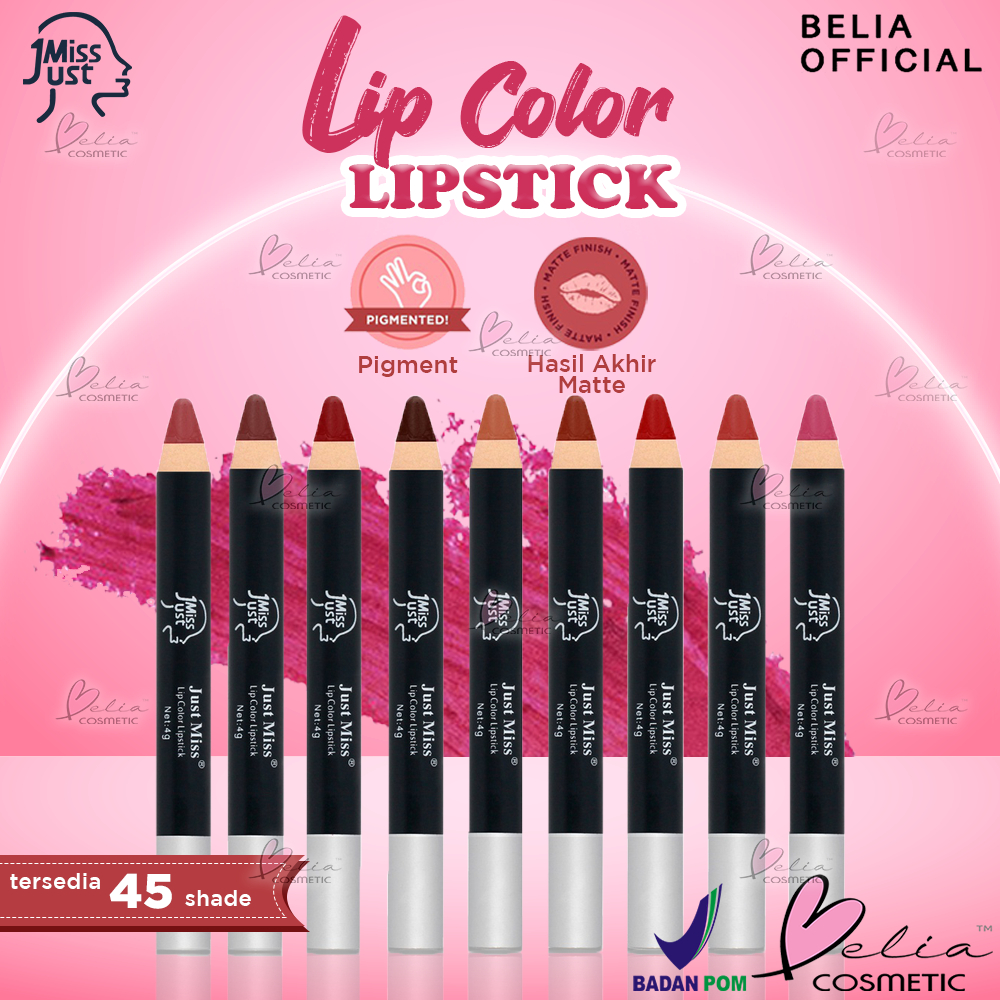 ❤ BELIA ❤ JUST MISS Lip Color Lipstick H-02 | Lipstik Matte Netto 4G Lipstik Pigmented Perona Bibir Lip Color | BPOM
