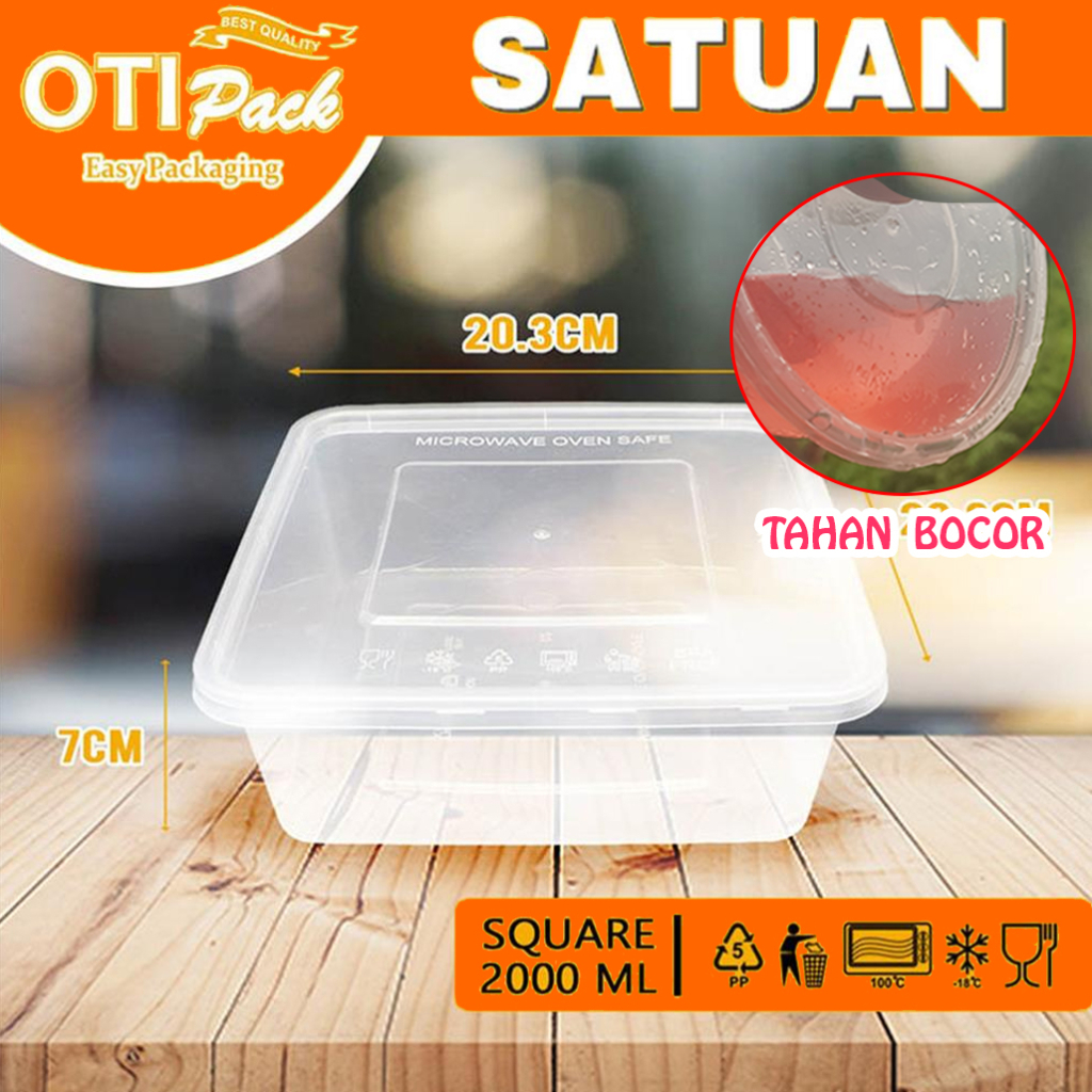 Thinwall Satuan/Thinwall Kotak Makan 2000ml Thinwall Otipack OTKS2000