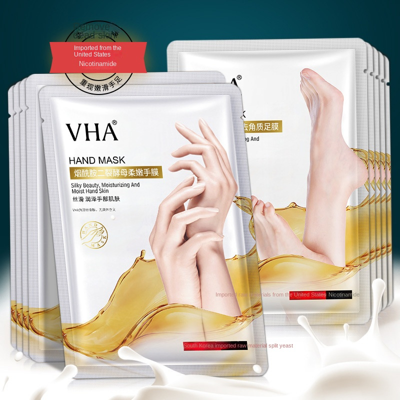 1Pair Niacinamide Hand Mask Moisturizing Gloves Whitening Hand Mask Exfoliating Remove Dead Skin Nourishing Hand Scrub