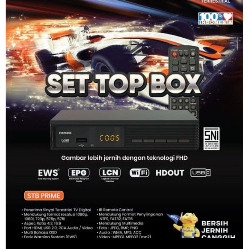 Set Top Box evercoss full hd, gambar lebih jernih