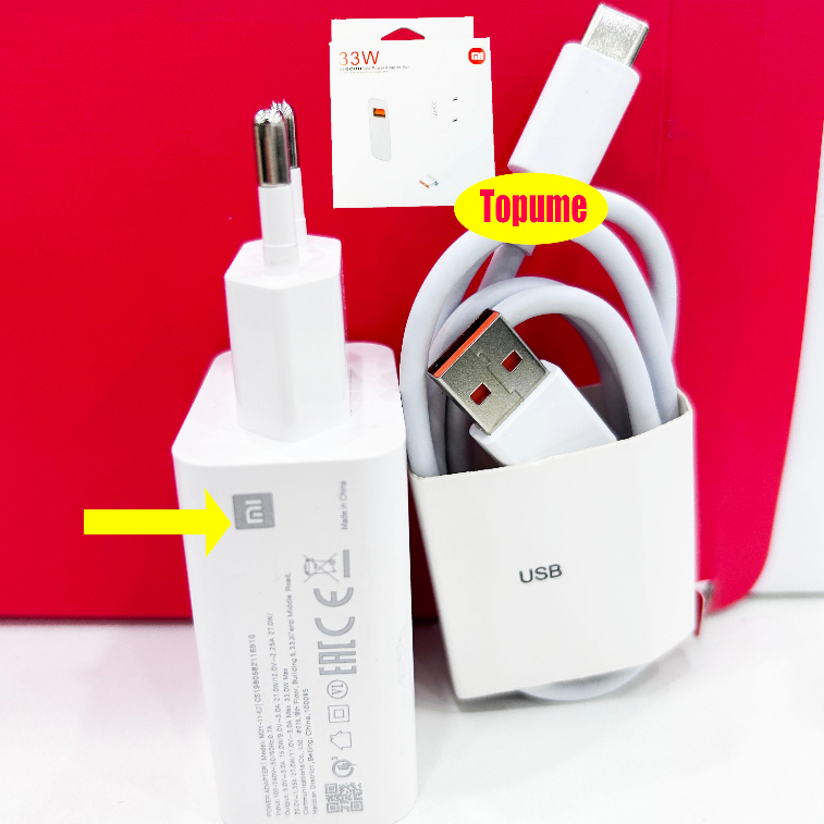 ORI Charger Xiaomi original 100% Fastcharging TYPE C  Charger Xiaomi Tipe C