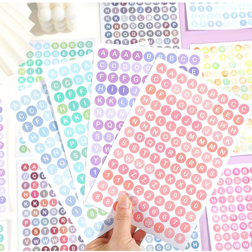 

Sticker Bulat / Sticker Huruf / Journaling / Sticker Alphabeth