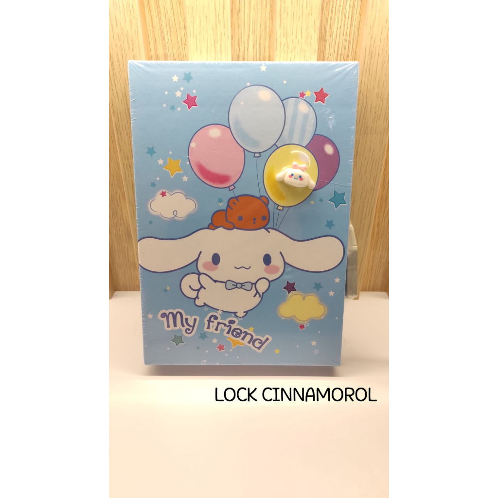 DIARY LOCK SANRIO CINAMMOROL DIARY KUNCI SANRIO KUROMI NOTEBOOK KUNCI MY MELODY DIARI KUNCI KADO ULANG TAHUN DIARY HARDCOVER @banyak