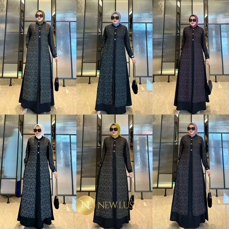 jaguar black dress by new lusy/dreess lebaran/dress terbaru 2023/dress mewah