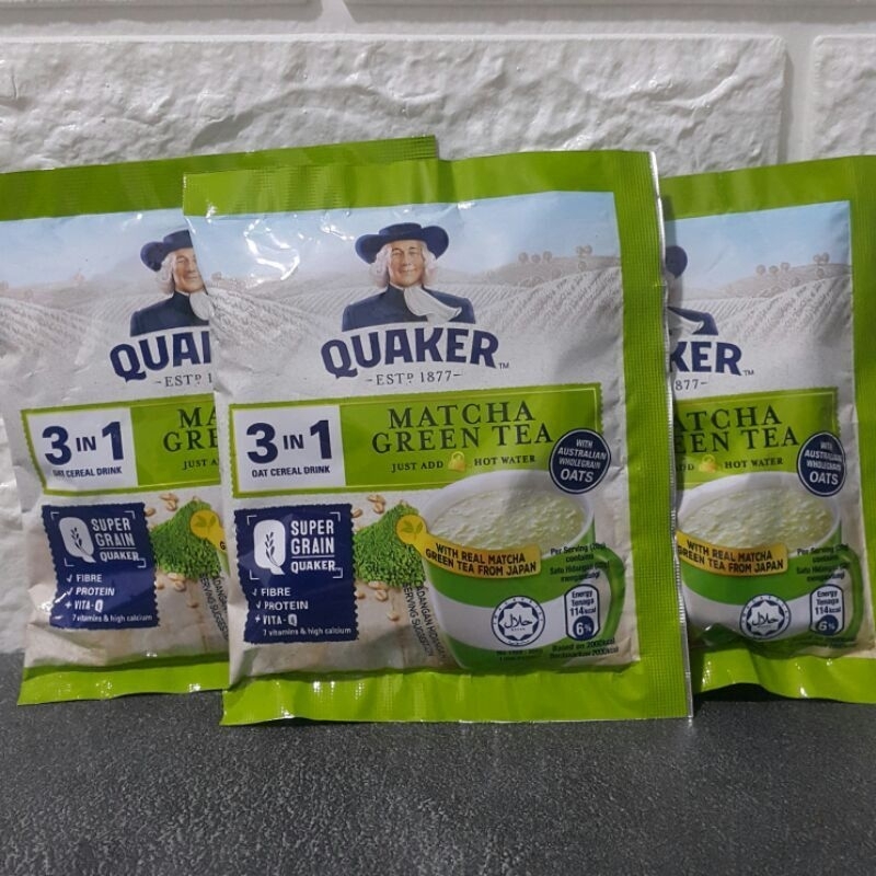 

Sereal Quaker matcha green tea 3 in 1 oat cereal drink 10x28g