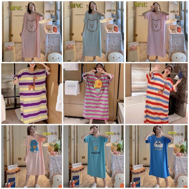 Daster Jumbo Import Piyama Wanita Baju Tidur Wanita Import Murah C08-A18