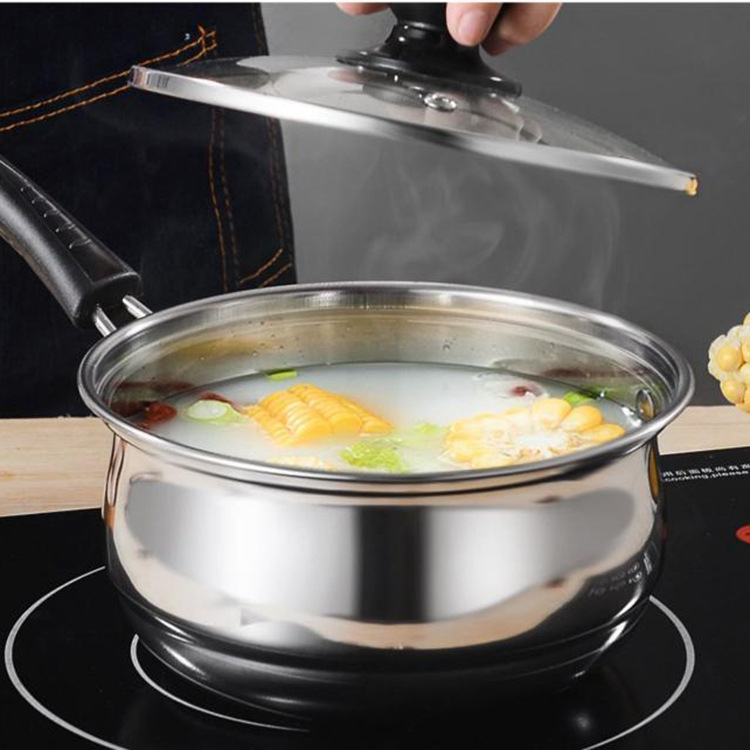 Panci Set Isi 3 Pcs Stainless Steel Pot Anti Lengket Frypan Milk Pan PanciI Susu Set Panci Penggorengan Set