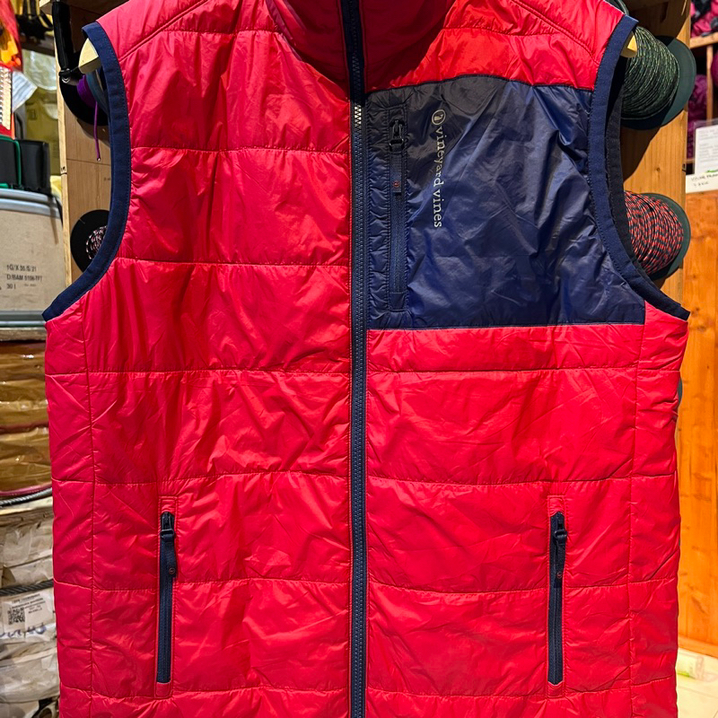 Vineyard Vines Vest Red Navy Rompi Vine Yard Vines windproof anti angin anti air hiking riding jaket