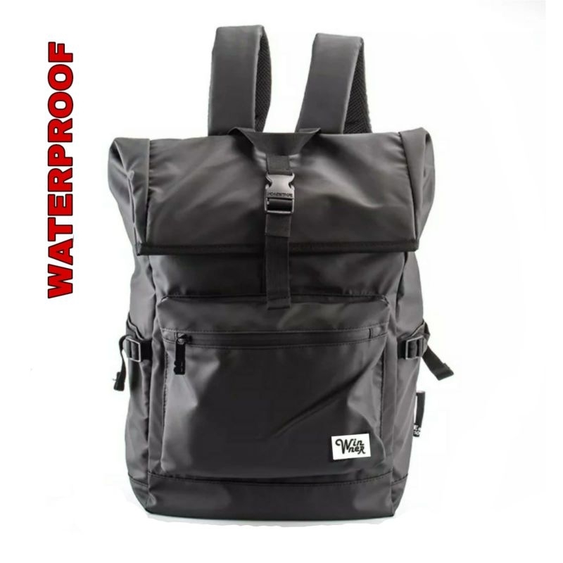 Tas ransel pria distro laptop waterproof / backpack waterproof / tas sekolah winner