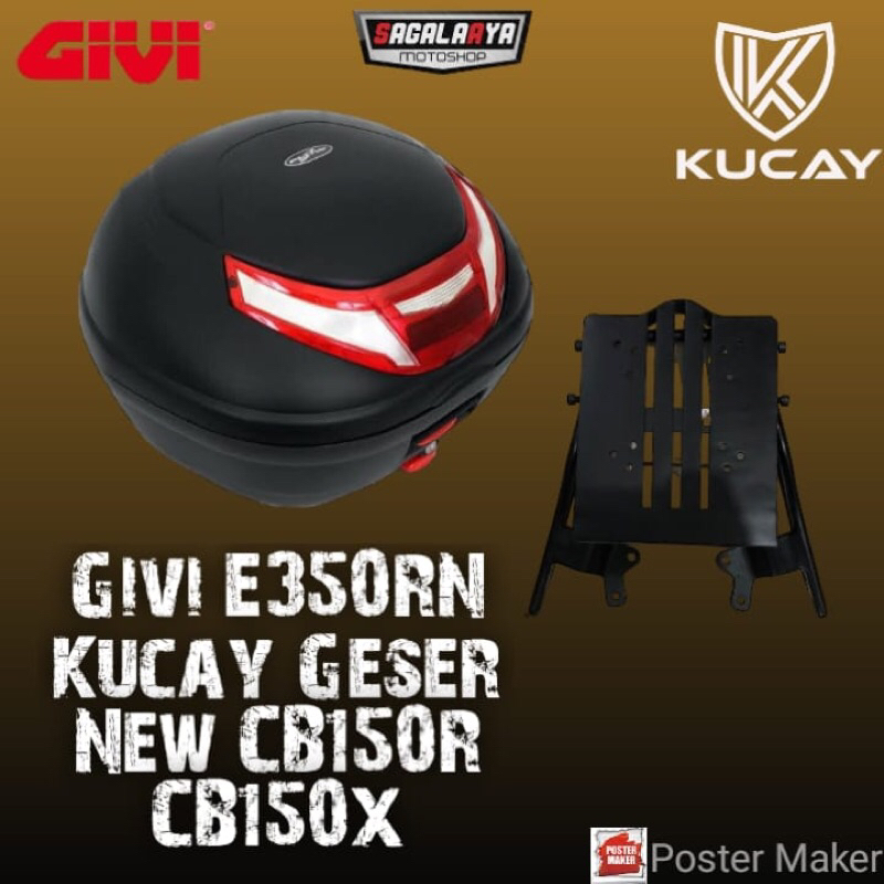 Paket Box Givi E350RN Bracket Kucay Geser New CB150R CB150X