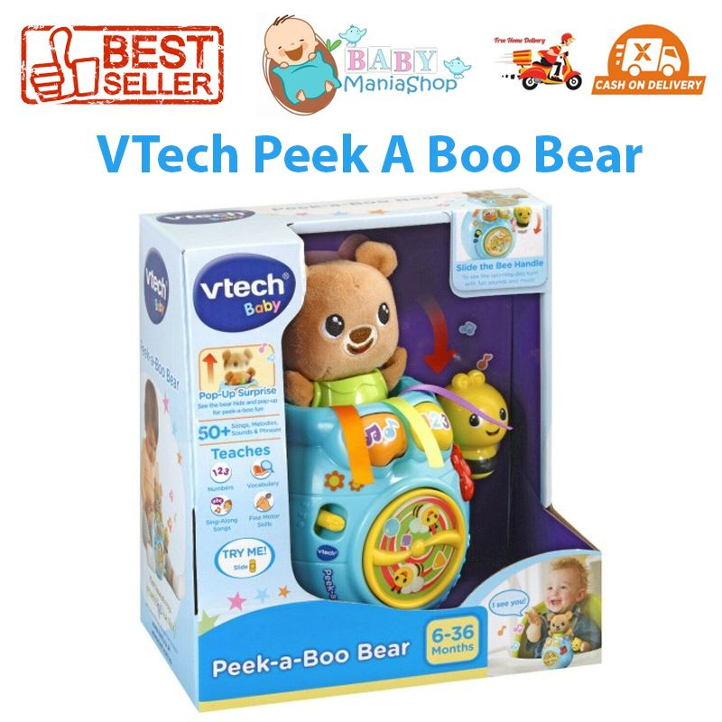 Vtech Baby Peek A Boo Bear Original Mainan Bola Bayi Edukasi Musik