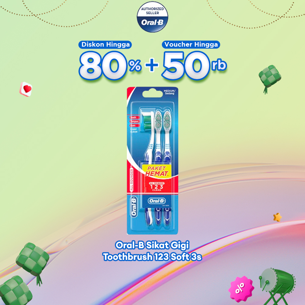 Foto Oral-B Sikat Gigi All Rounder 123 Clean Soft 3s