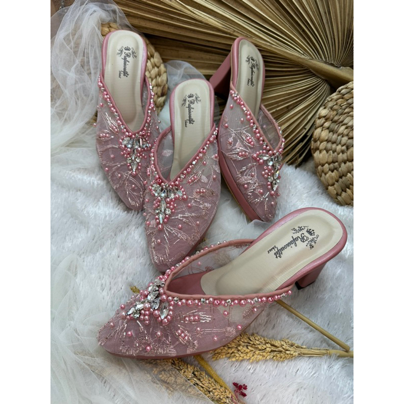 sepatu wedding alena dustypink 9cm platform