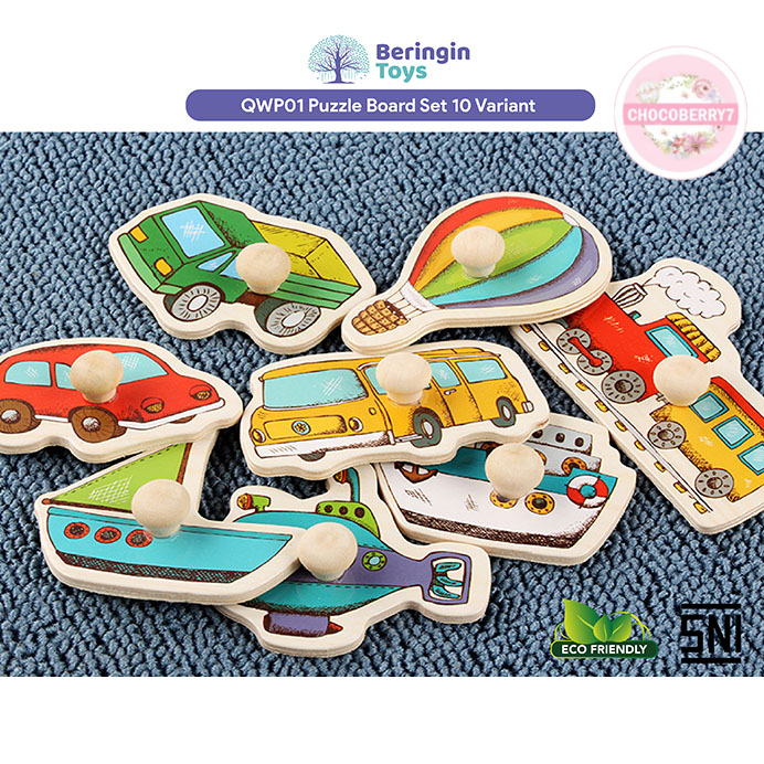 Beringin Toys Mainan Edukasi QWP01- Puzzle Board Set / Mainan Edukasi Anak Puzzle Kayu / Board Game / Puzzle