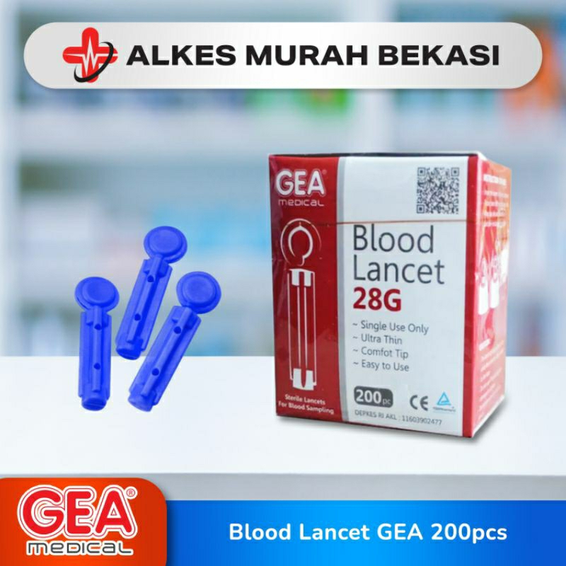 Lancet gea 200's / lancet gea isi 200 / lancet cek gula / lancet gea