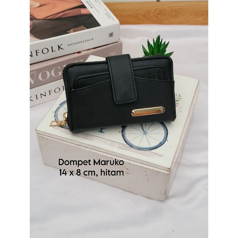 Maruko Dompet Lipat Wanita Model Polos