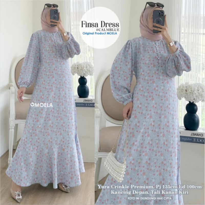 FINSA DRESS YURA CRINCLE BY MOELA