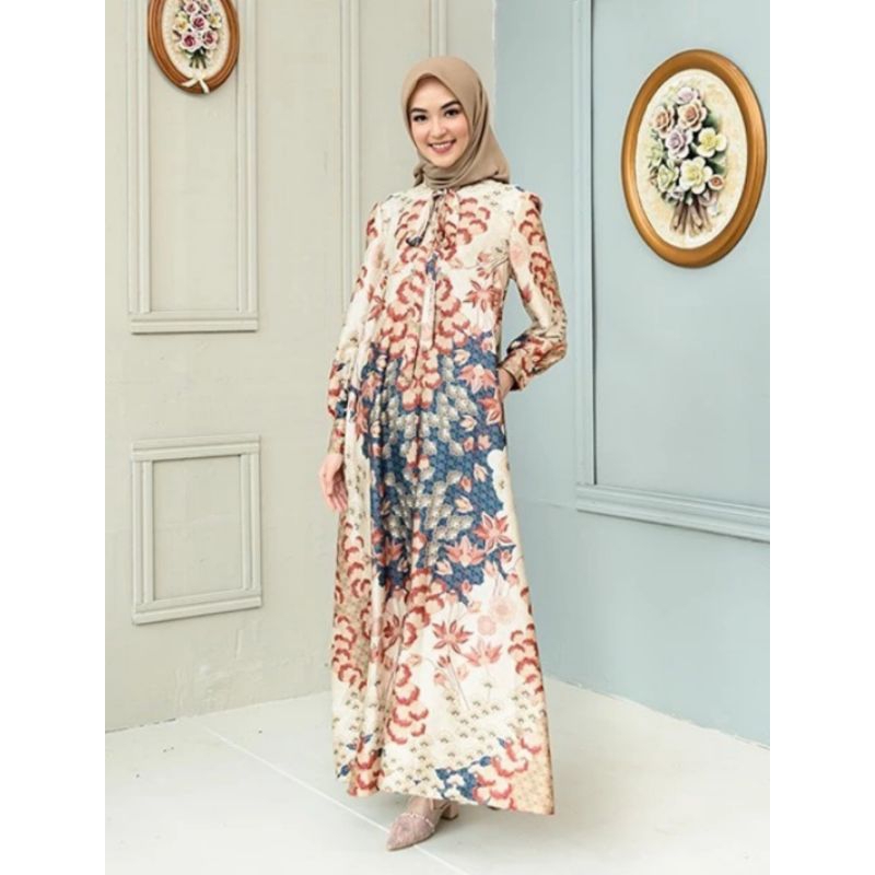 WEARING KLAMBY AVA DRESS REDWOOD SIZE L