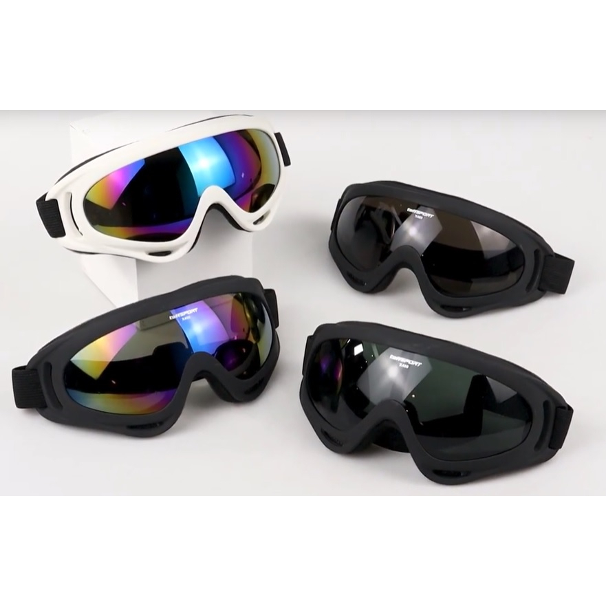 GS8 Kacamata Motor Goggles | Olahraga Outdoor Ski Ice Skating Double Layers Sport OlahRaga Ski SketBoard Jet Sky UV400 Anti Debu X400 TaffSPORT Multi-Color