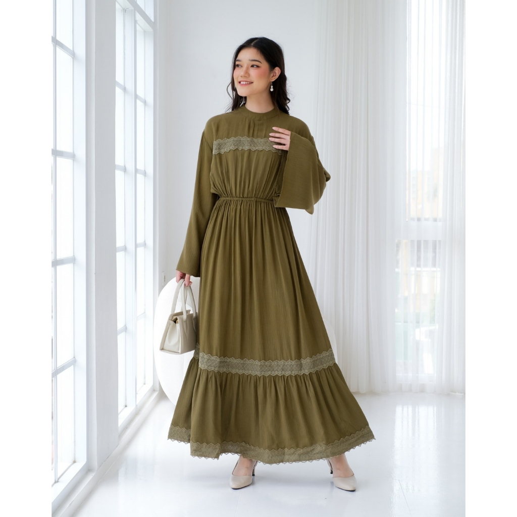 Myrubylicious ZORAIDA MAXI DRESS| DRESS WANITA | DRESS RAYON | DRESS BORDIR